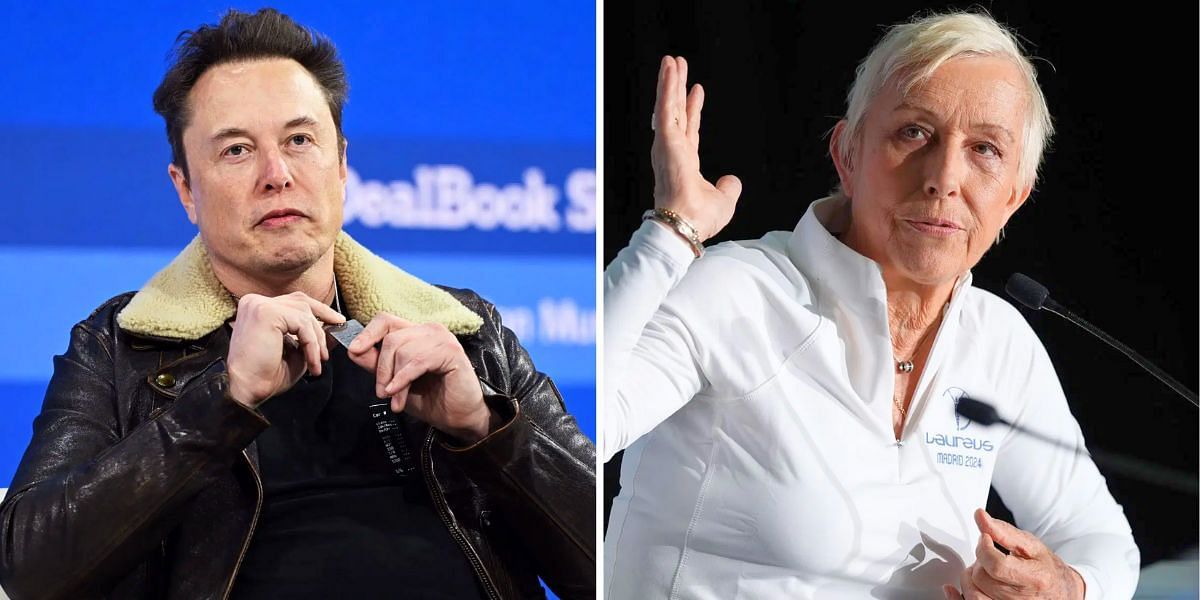 Elon Musk (L) &amp; Martina Navratilova (R) (IMAGE SOURCE - GETTY)