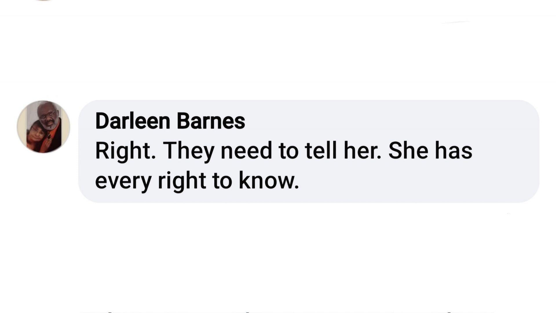 A fan comment stating that Electra should have known why she was being fired (via Athena Schall / Facebook)