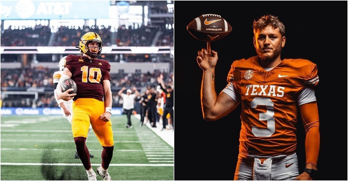 Texas vs ASU (Credits: Sam Leavitt and Quinn Ewers IG)