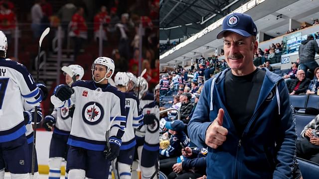 Bob Odenkirk was present at the Winnipeg Jets game against the Columbus Blue Jackets (Source: Getty Images/Twitter: Winnipeg Jets)