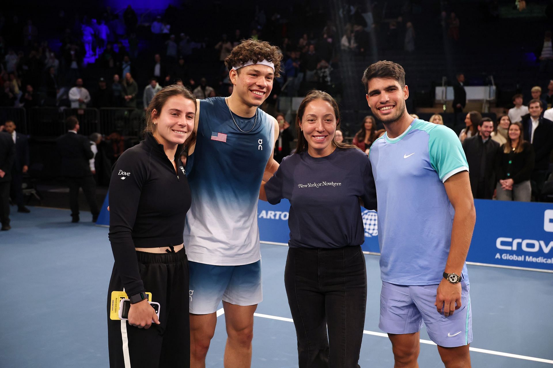 Emma Navarro, Ben Shelton, Jessica Pegula &amp; Carlos Alcaraz [Source: Getty Images]