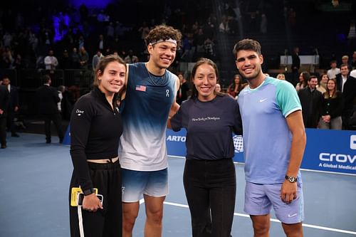 Emma Navarro, Ben Shelton, Jessica Pegula & Carlos Alcaraz [Source: Getty Images]