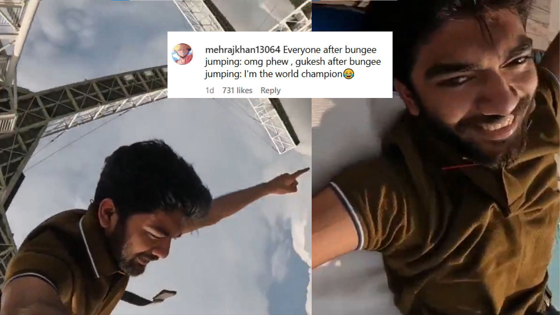 [Watch] "I am the World Champion" D Gukesh shouts while Bungee