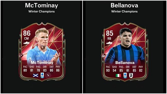 EA FC 25 Raoul Bellanova vs Scott McTominay Winter Champions SBCs: All tasks and cheapest solutions