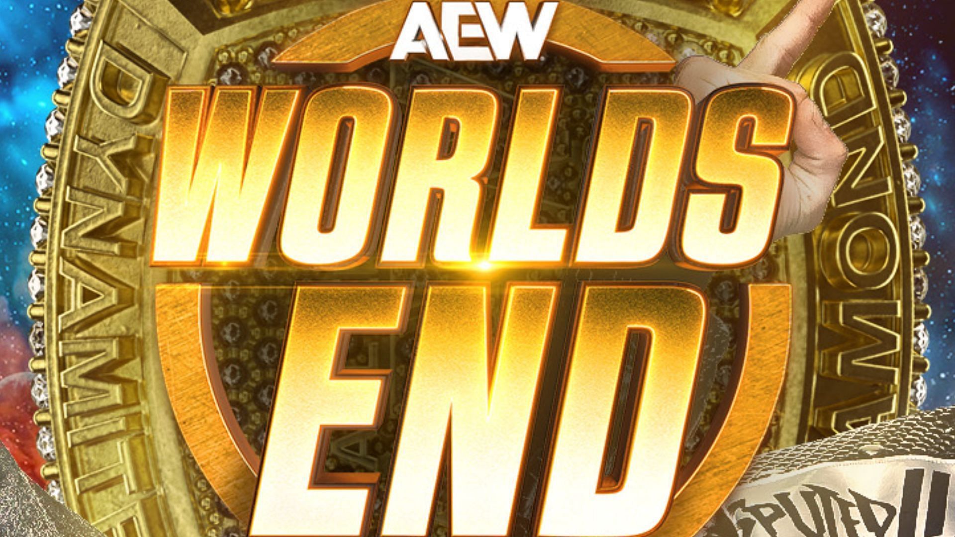 A WWE legend will be back at AEW Worlds End. (Image via AEW FB) 