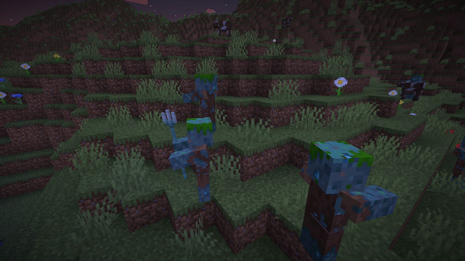 Trident drowned spawn quite often in the Overworld (Image via Mojang Studios)