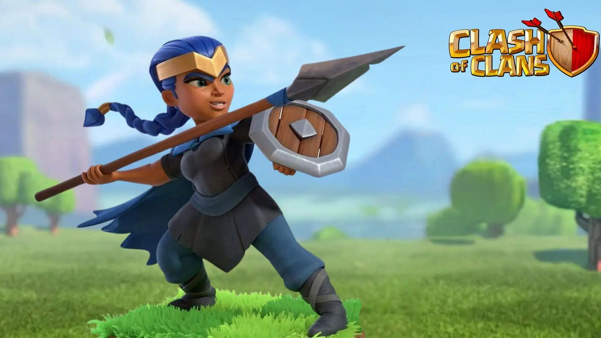 Royal Champion holding her spear (Image via Supercell)