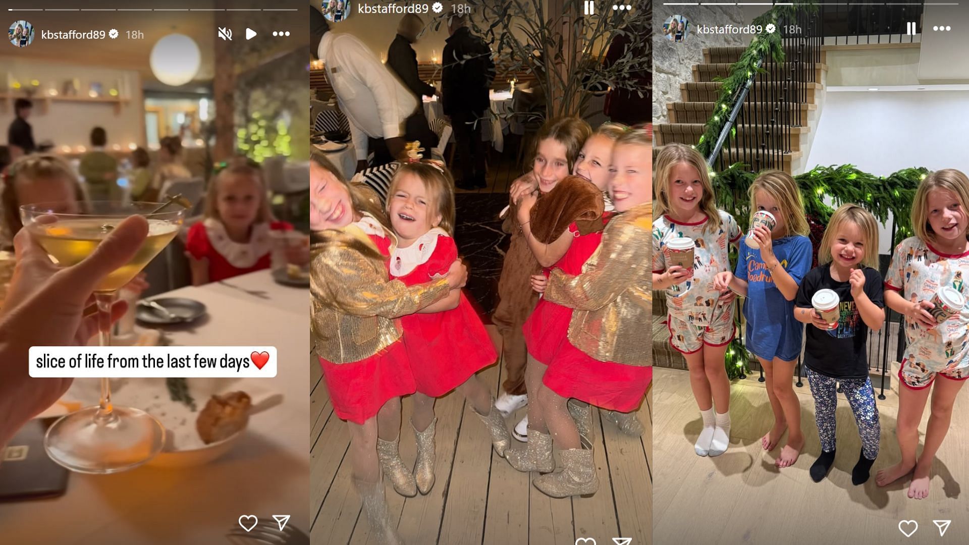 Matthew Stafford&#039;s wife Kelly shares snaps from their 2024 Christmas celebrations [Image credit: @kbstafford89 IG]