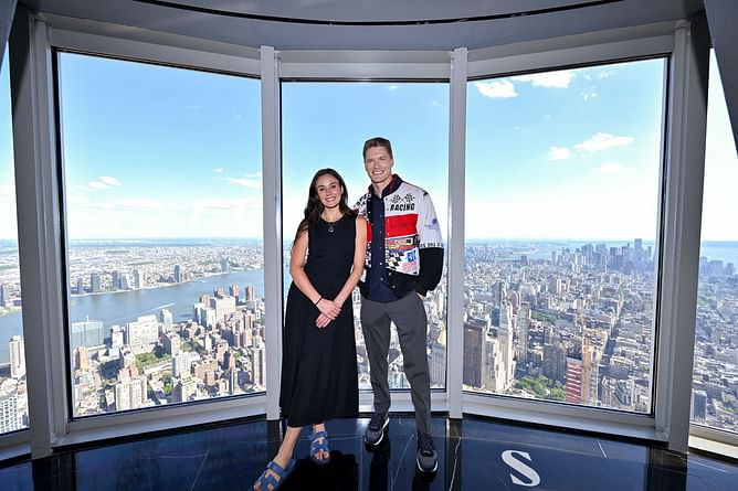 “Love celebrating you guys”: Josef Newgarden and wife Ashley join newly-wed NASCAR star Ryan Blaney in Aspen