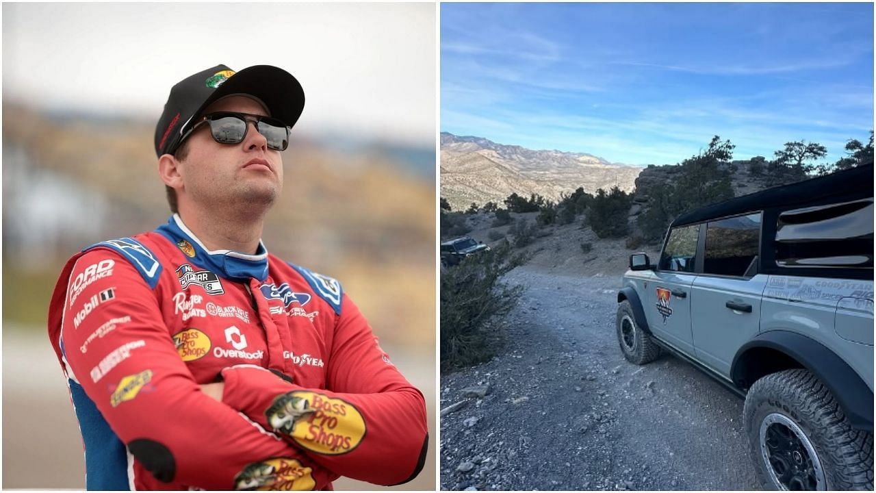 Noah Gragson delivers one-word reaction for his escapade in Ford&rsquo;s mighty offroader (Images from @noahgragson on Instagram and Getty Images)