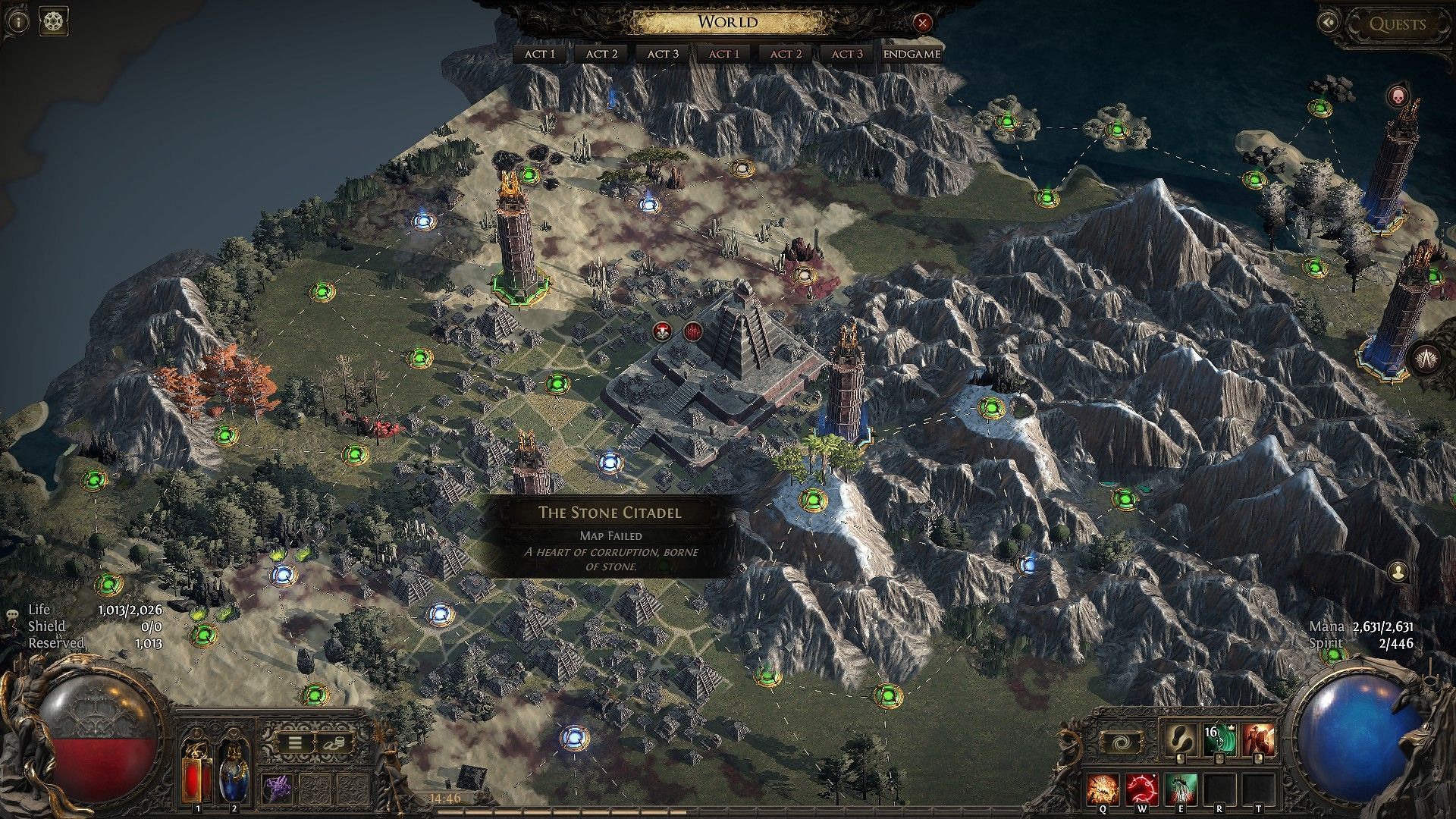 Citadel on map (Image via GGG)