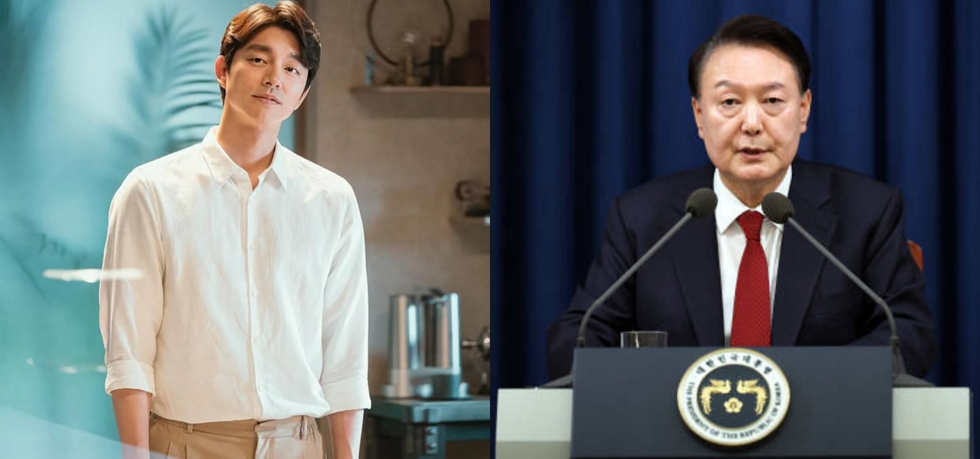 Gong Yoo reflects on the fateful night when Presiden Yoon Suk-yeol declared nationwide martial law. (Images via Instagram/@gongyoo_official and GETTY/Handout)