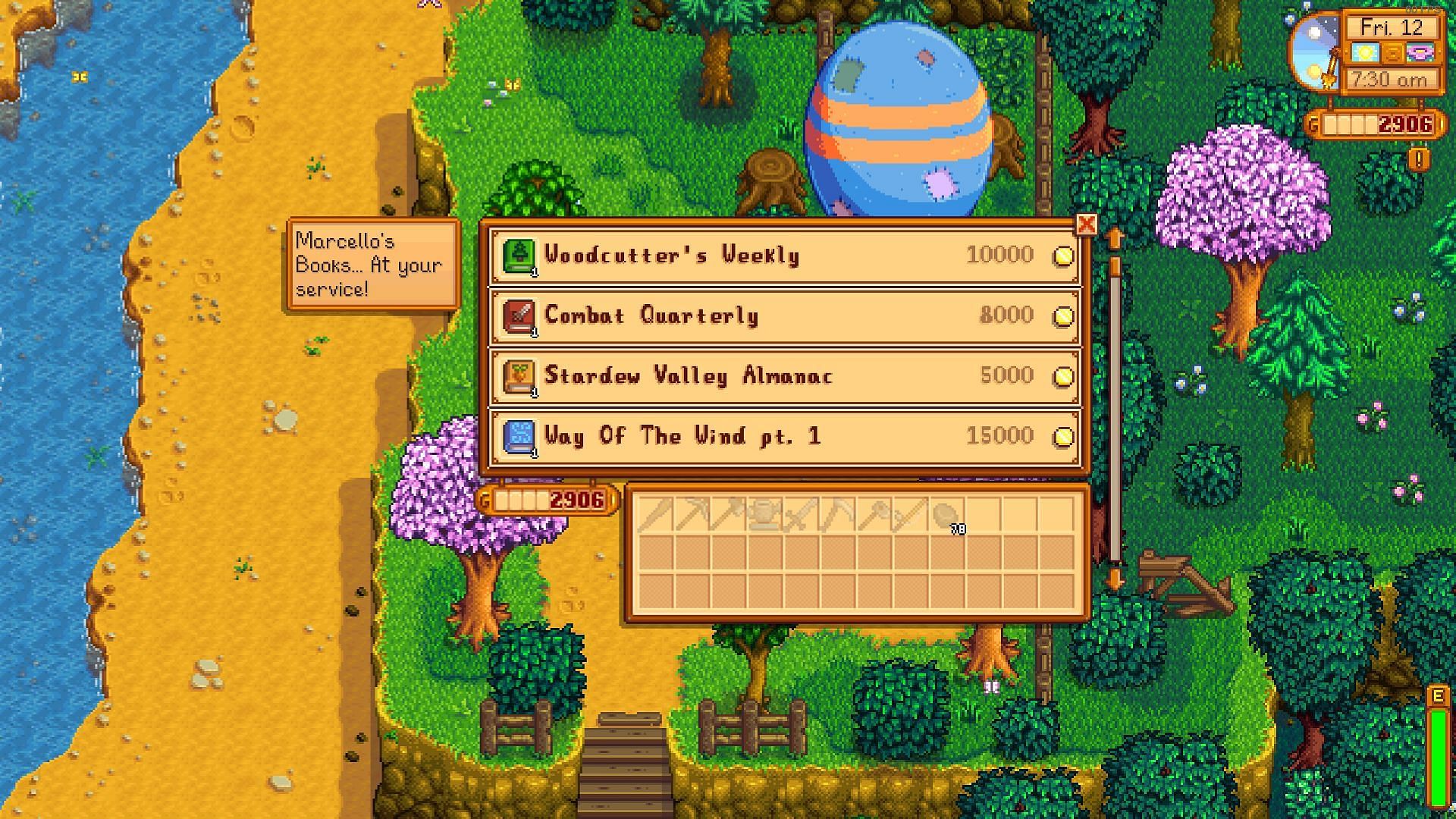 The Bookseller in Stardew Valley is extremely fond of literature (Image via ConcernedApe)