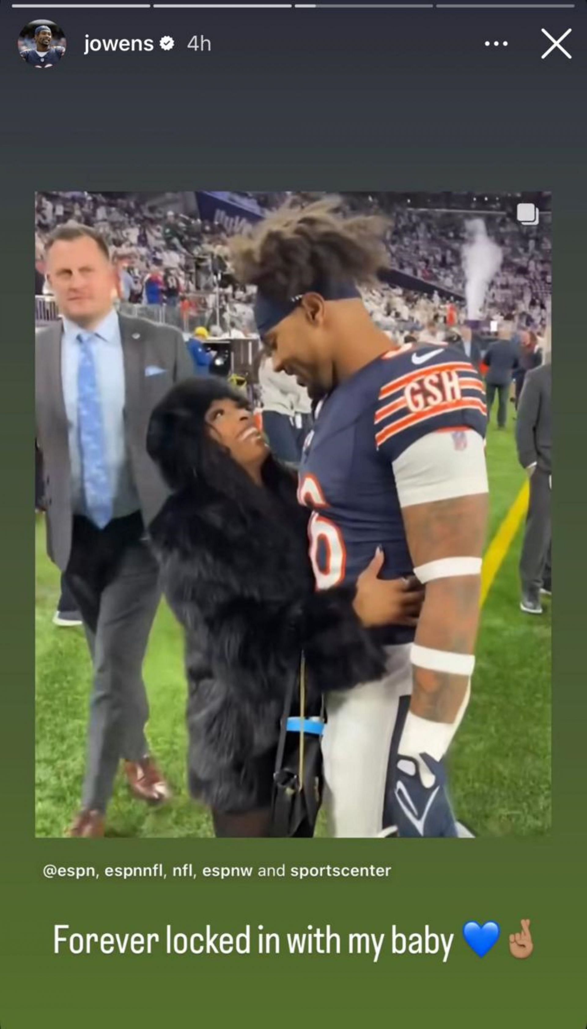 Simone Biles&#039; husband Jonathan Owens reacts to their NFL moment; Instagram - @jowens