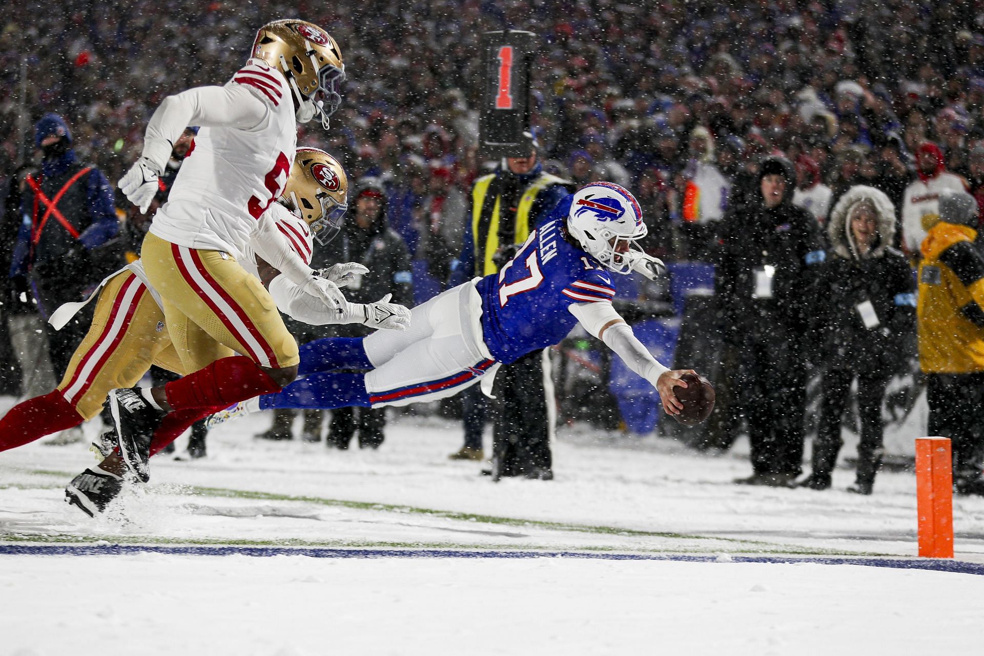 Josh Allen during San Francisco 49ers v Buffalo Bills - Source: Getty