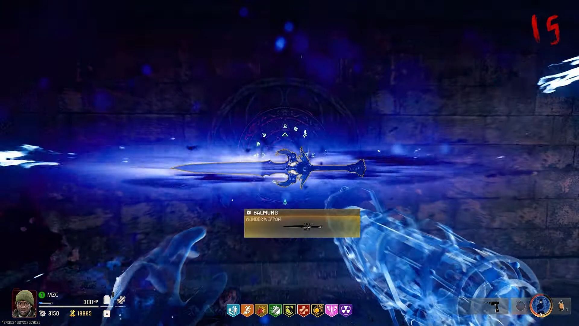 The Raven&rsquo;s Shadow Sword in Black Ops 6 Zombies Citadelle des Morts (Image via Activision and YT.com/@MZC3)