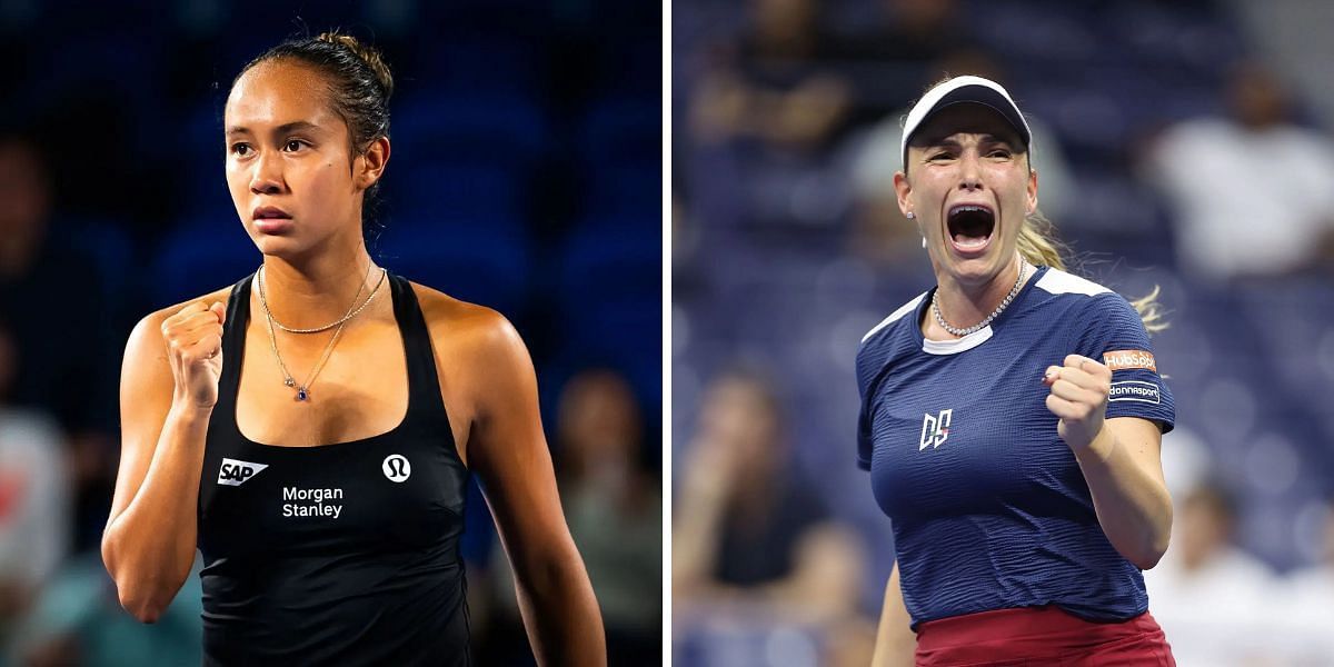 Leylah Fernandez (L) and Donna Vekic (Source: Getty)