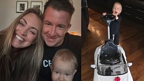 AJ Allmendinger’s son Aero’s “new car” takes the spotlight amongst assorted Christmas day gifts