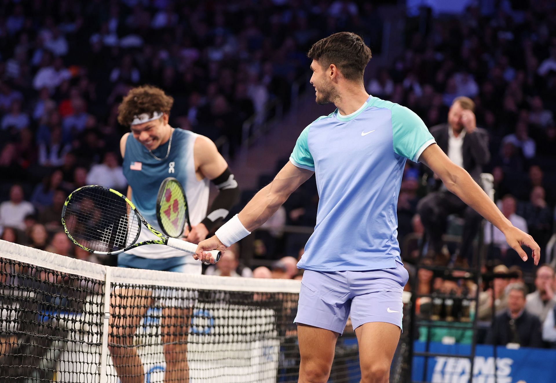 Ben Shelton and Carlos Alcaraz at the Garden Cup 2024 - Source: Getty