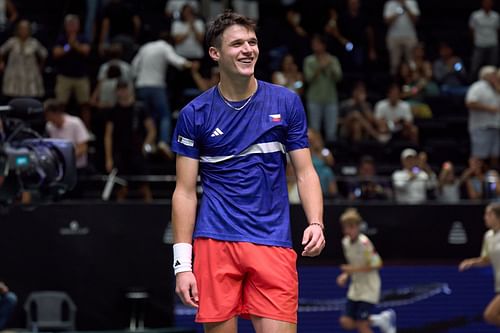 Jakub Mensik at the Davis Cup 2024 (Photo: Getty)