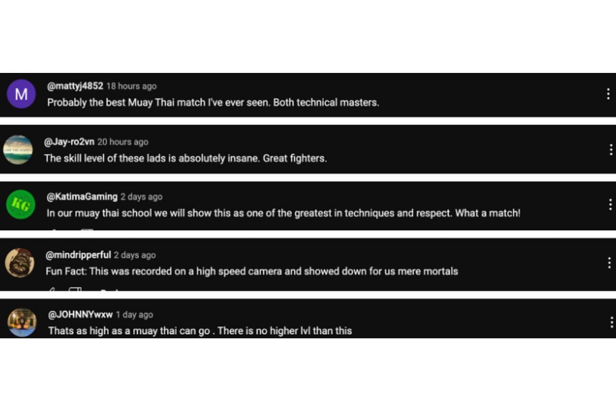 Screenshot of fans&#039; comments