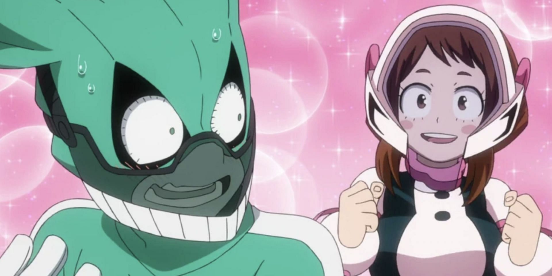 Ochaco and Deku as seen in anime (Image via Studio Bones)