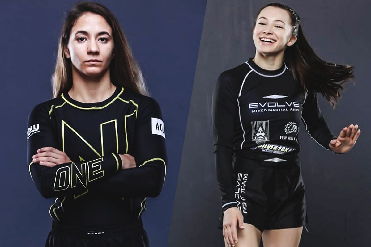 Mayssa Bastos (left) and Danielle Kelly (right). [Photos from ONE Championship]