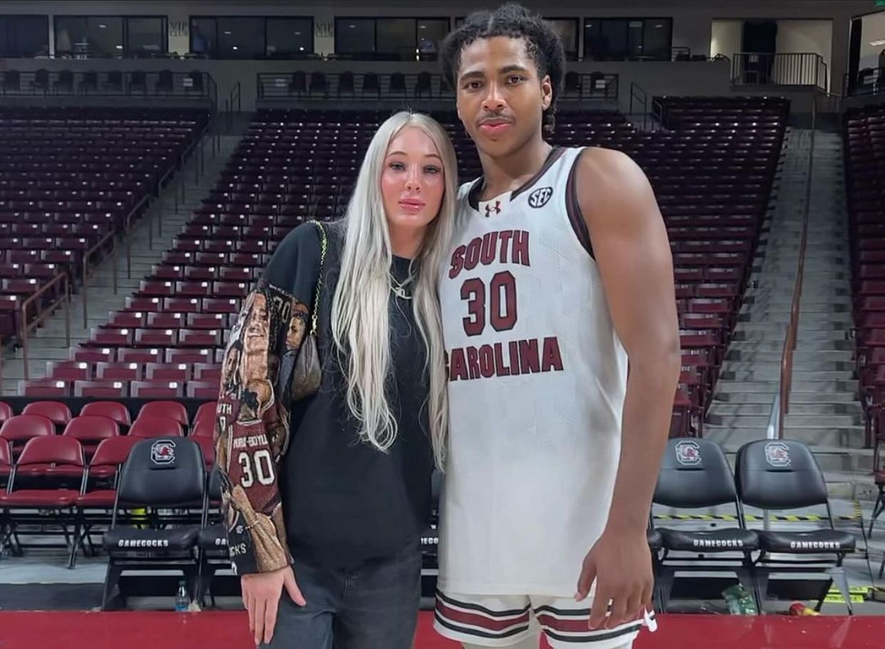 South Carolina basketball power couple Collin Murray-Boyles and Chloe Kitts. IG image via @chloe.kitts