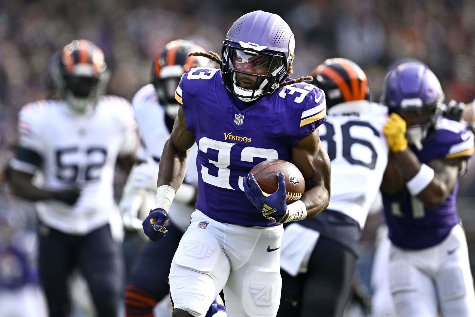 Aaron Jones during Minnesota Vikings v Chicago Bears - Source: Getty