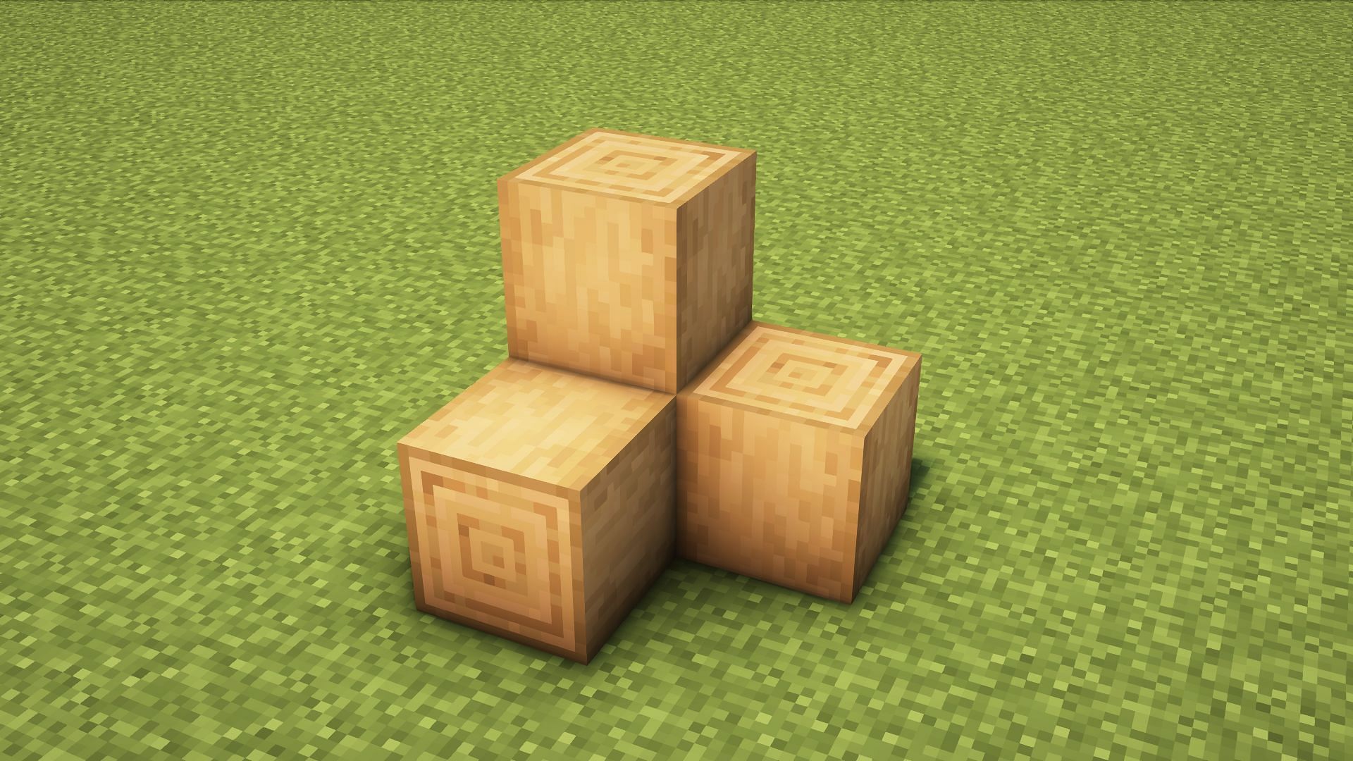 The oak wood type has a light brown color (Image via Mojang Studios)