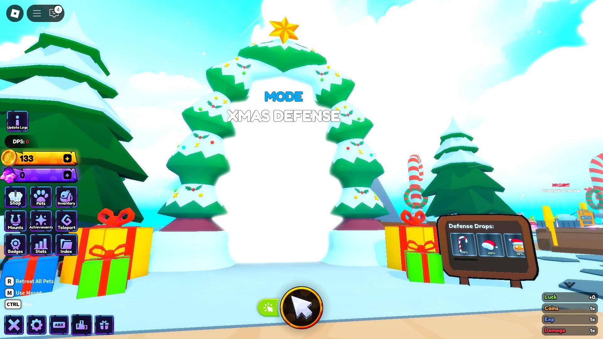 The Xmas Defense mode (Image via Roblox)