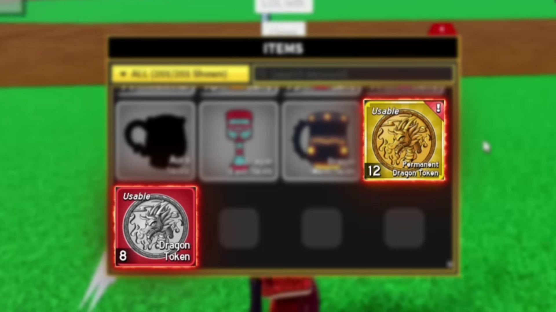 Regular and Permanent Dragon Tokens (Image via Roblox @ Gamer Robot)