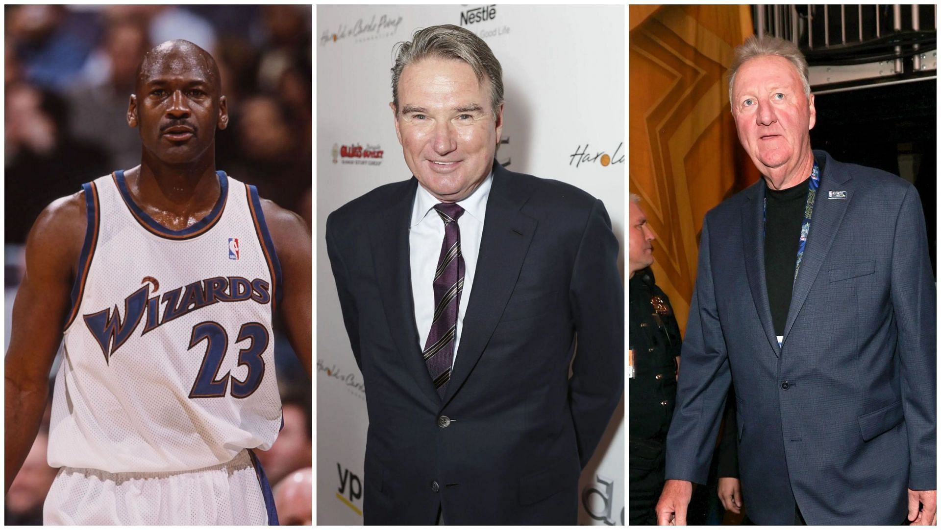 Michael Jordan, Jimmy Connors and Larry Bird