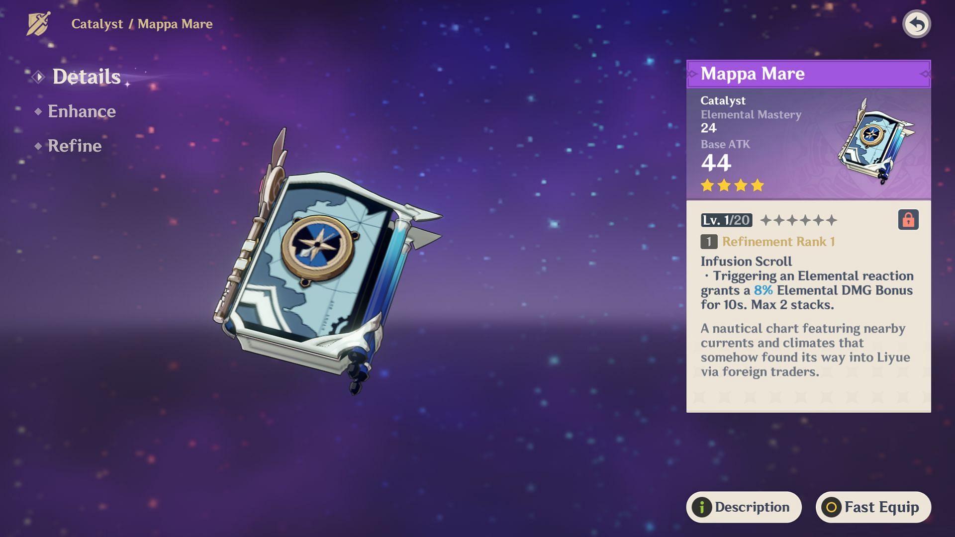 Mappa Mare is a craftable weapon (Image via HoYoverse)