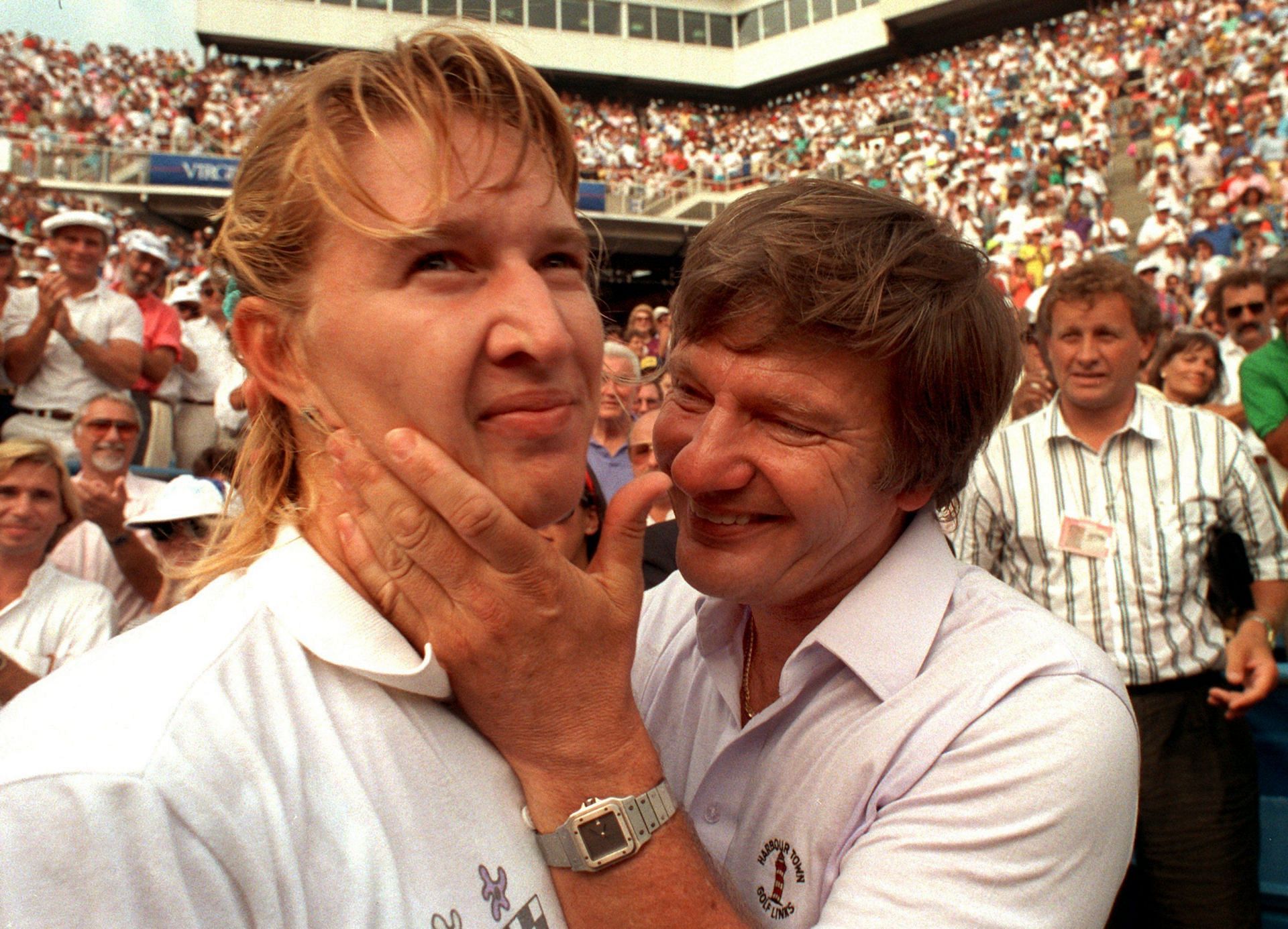 Steffi and Peter Graf at US Open 1989 (Source: Getty)