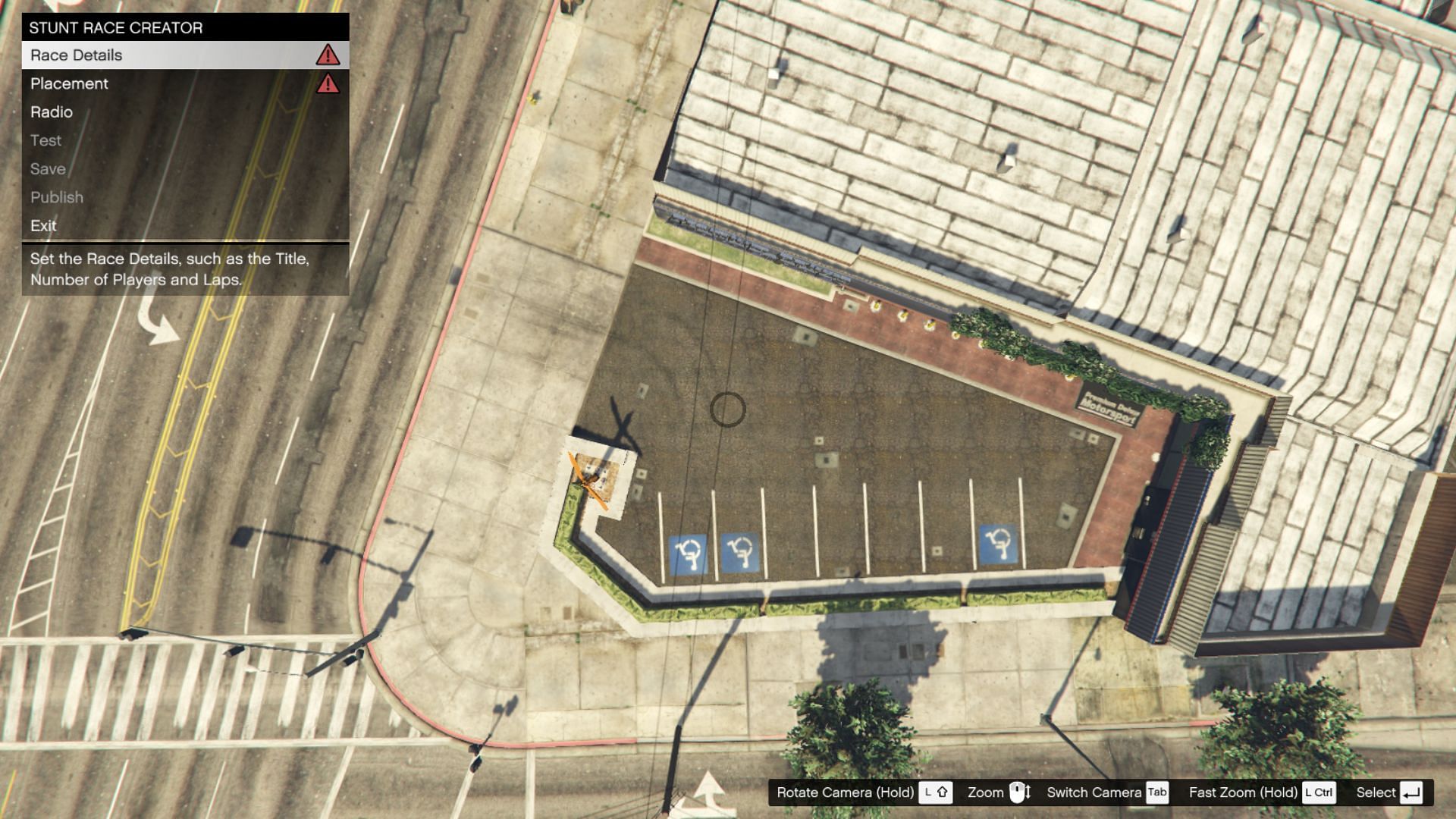 A screenshot of the Stunt Race tool for GTA Online Race Creator guide readers. (Image via Rockstar Games)