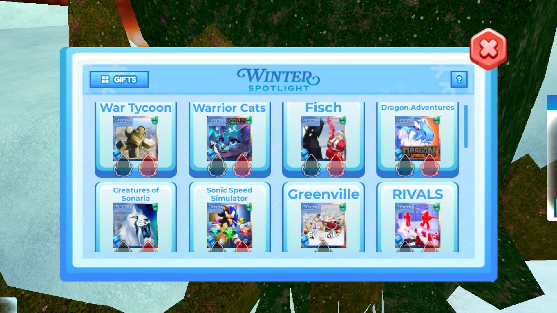 Visits window displays 24 games with Tokens icons (Image via Roblox)