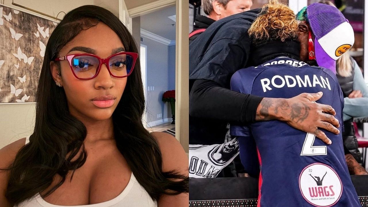 Angel Reese gets pulled into Trinity Rodman and Dennis Rodman controversies as soccer star gets honest on viral meetup (Credit: Angel Reese, Trinity Rodman/Instagram)