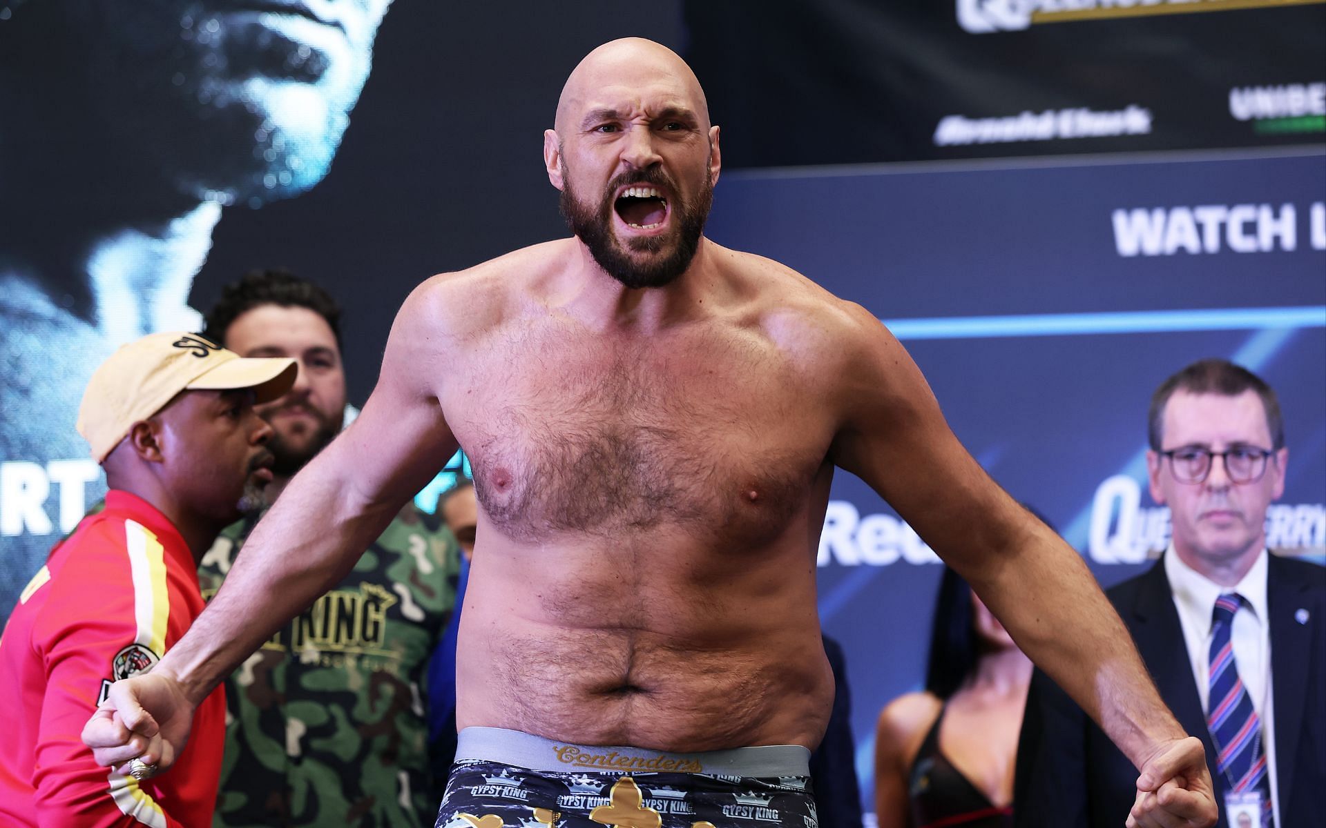 Tyson Fury reacts to AI scoring in rematch against Oleksandr Usyk. [Images courtesy: Getty]