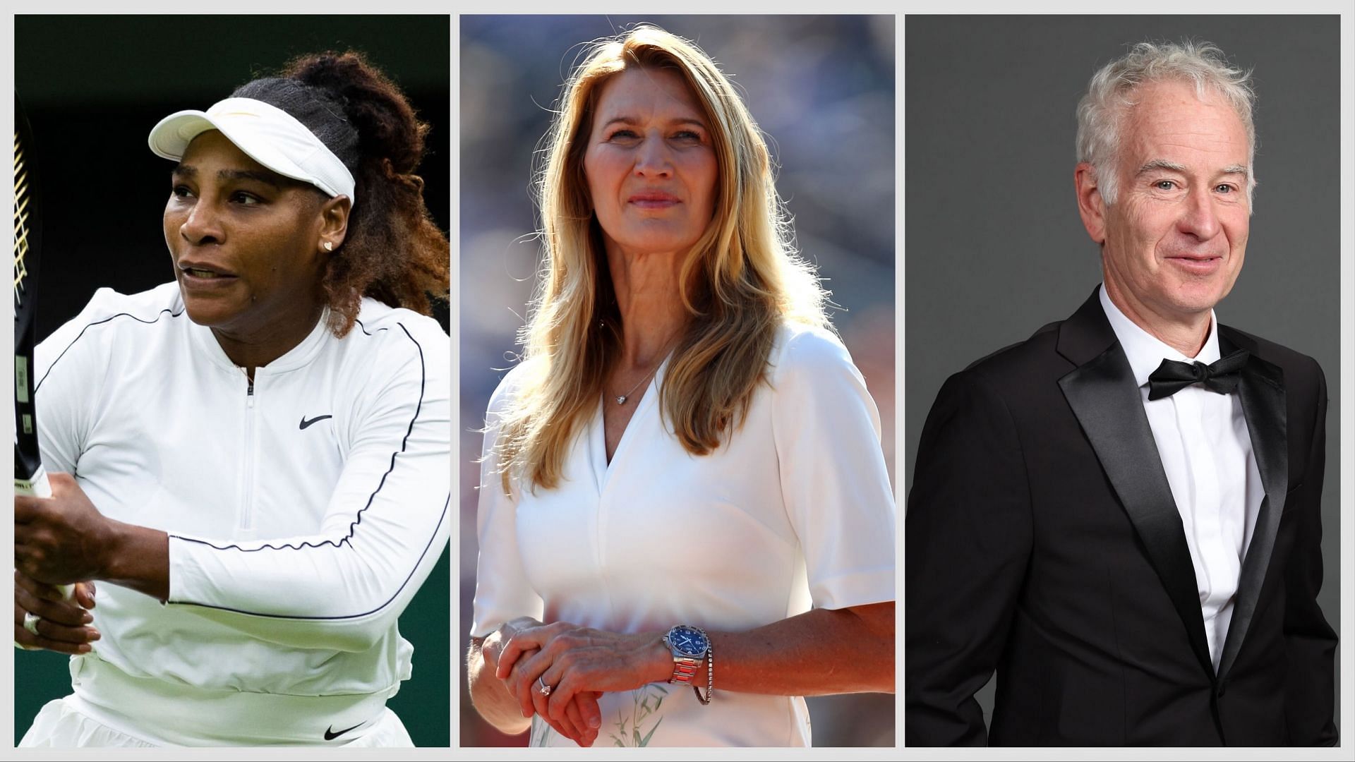 Serena Williams, Steffi Graf and John McEnroe are among the notable tennis players to have won the AP Athlete of the Year Award. (Photos: Getty)