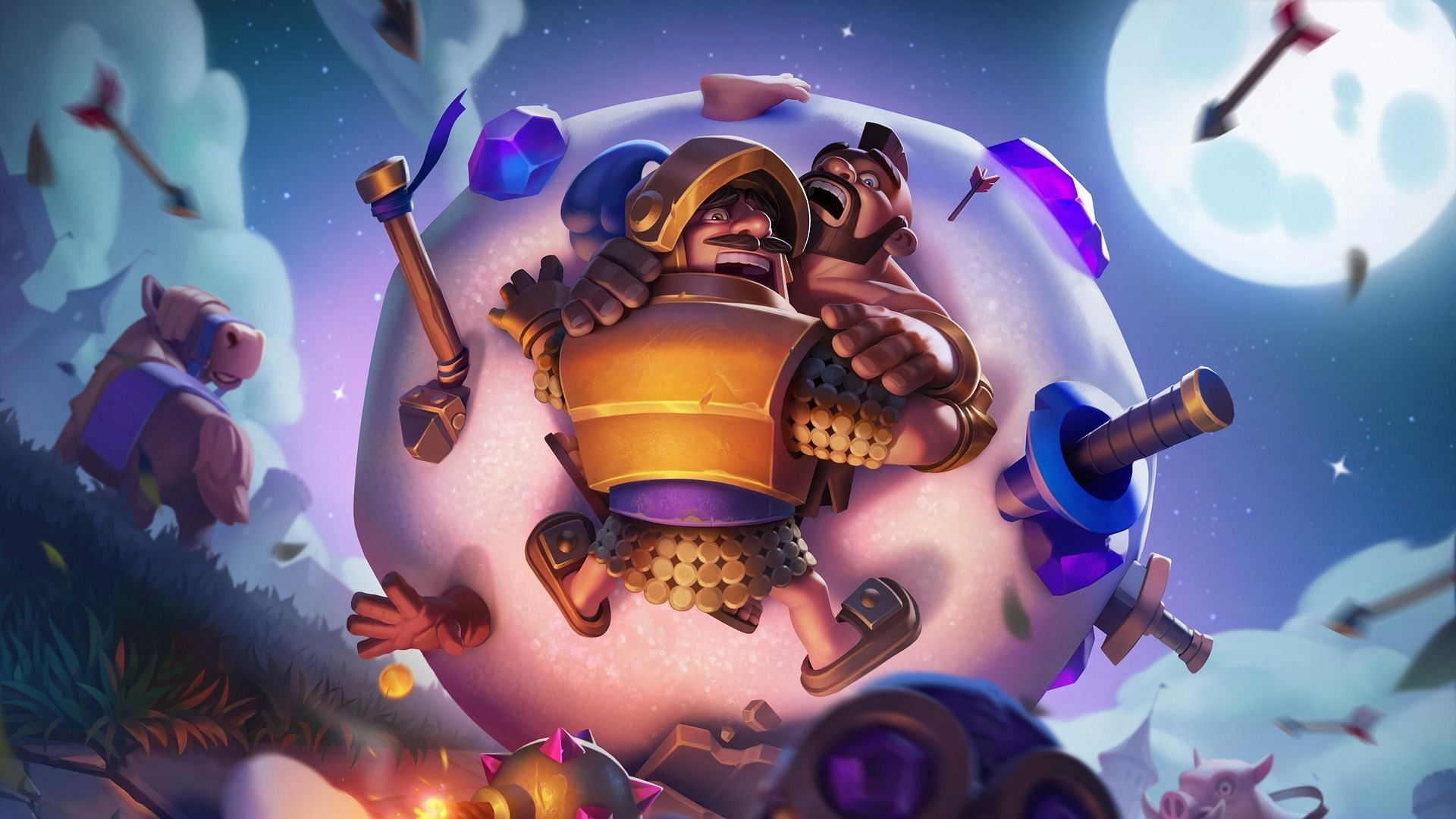 Giant Snowball pushes all enemies back (Image via Supercell)