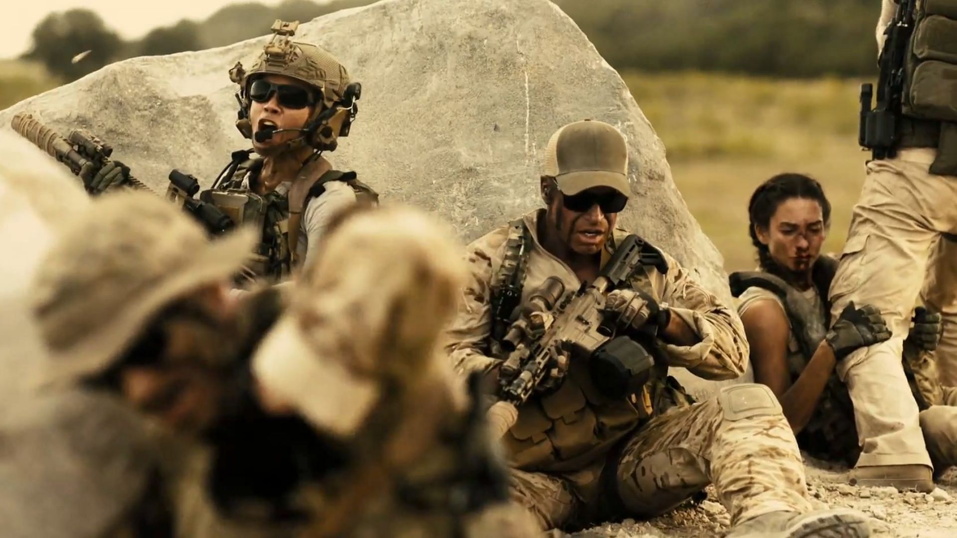 The Lioness team was surrounded by enemies in the Special Ops: Lioness season 2 finale (Image via Paramount+)