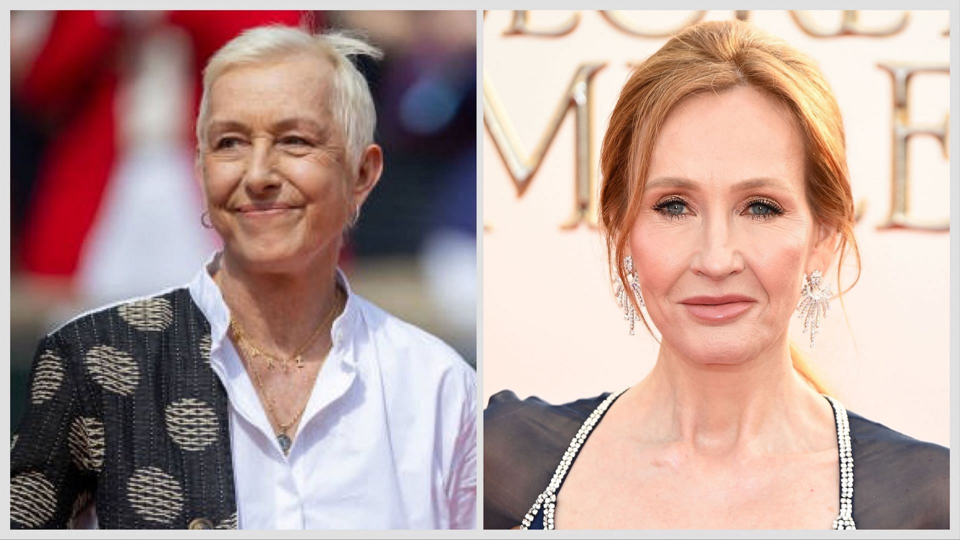 Martina Navratilova (L) and J.K. Rowling (R) [Image source: Getty]