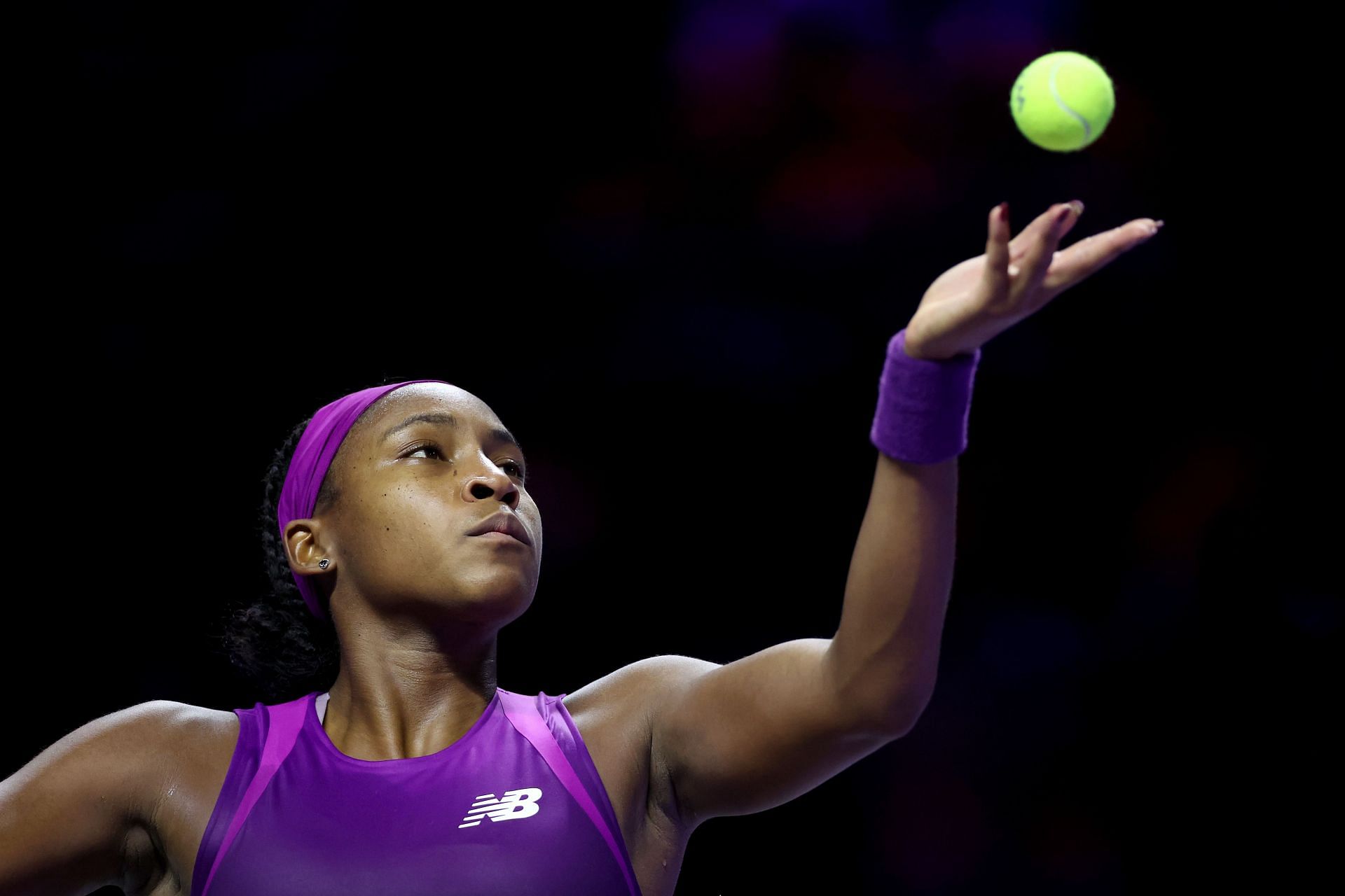 Coco Gauff playing her WTA Finals 2024 - (Source: Getty)