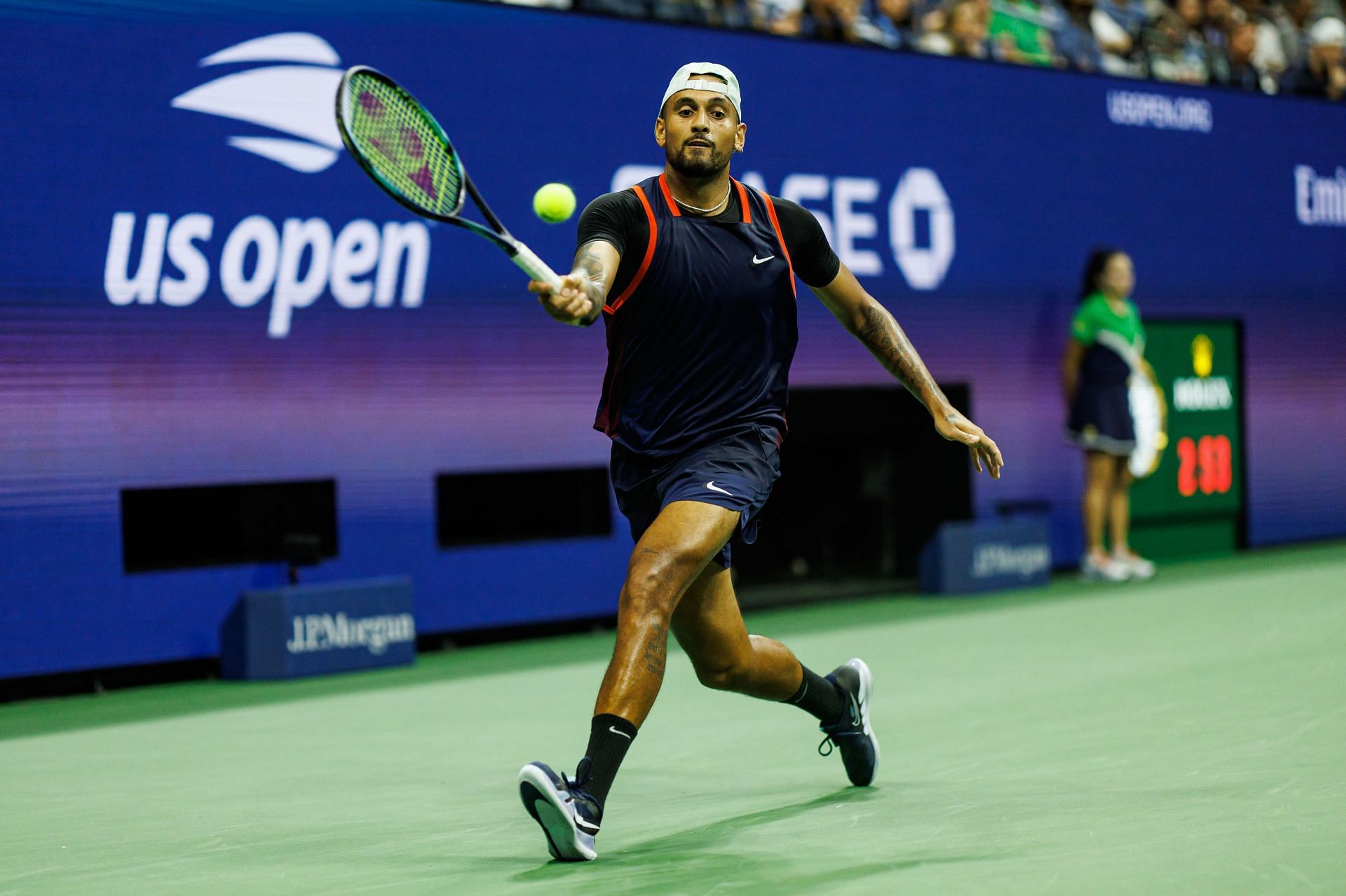 Nick Kyrgios at the US Open 2022. (Photo: Getty)