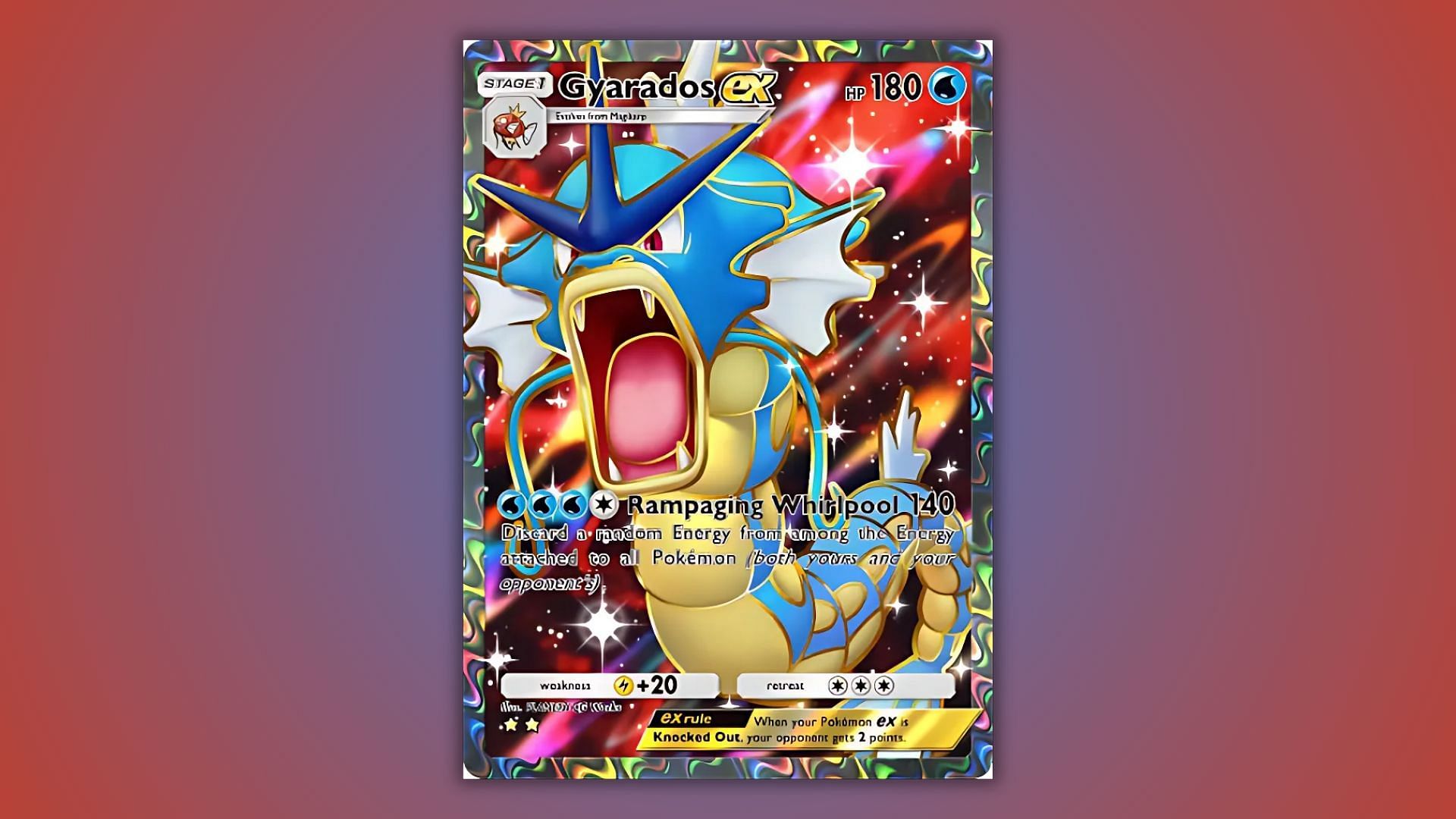 Gyarados ex as seen in the game (Image via The Pokemon Company)