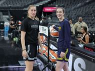 Caitlin Clark and Kate Martin's status for Unrivaled. (Photo: GETTY)