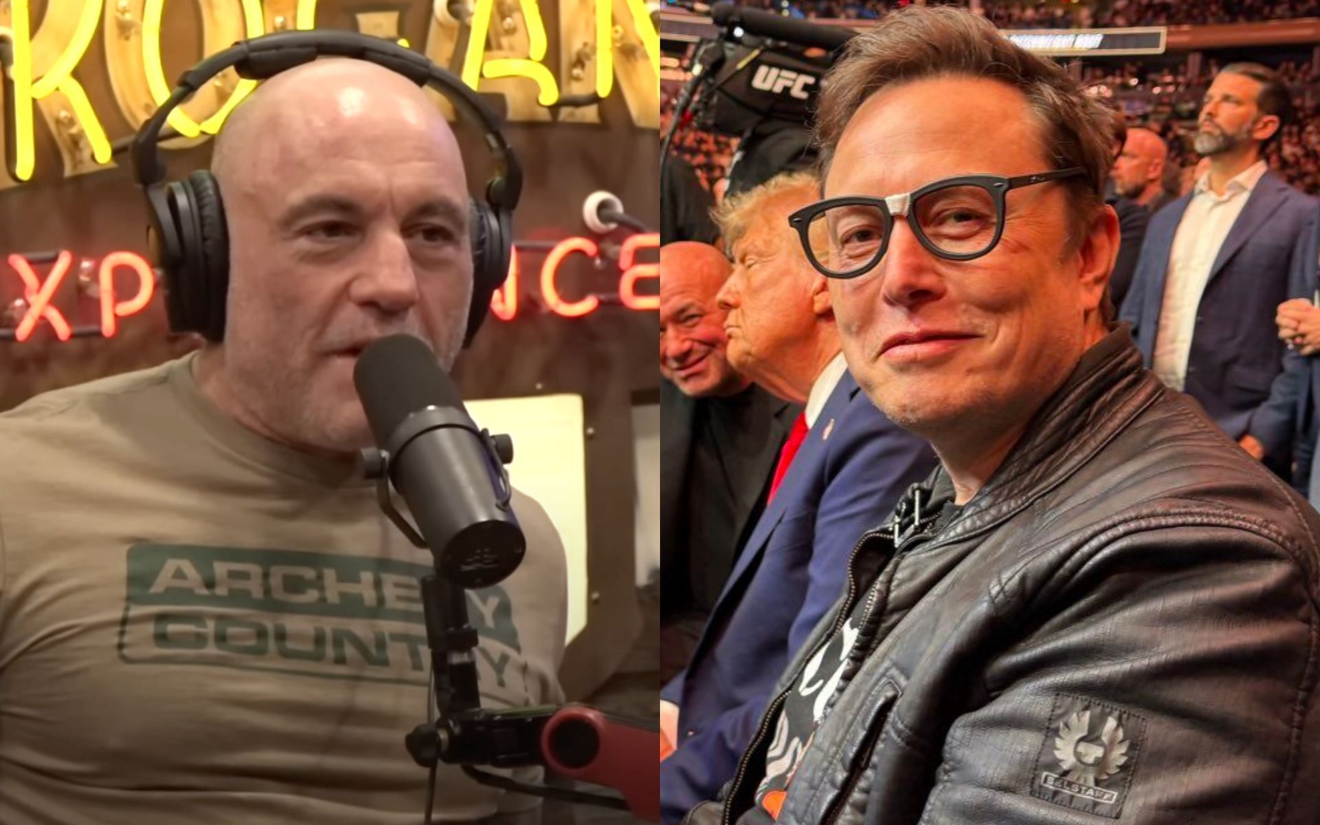 Elon Musk (right) backs Joe Rogan