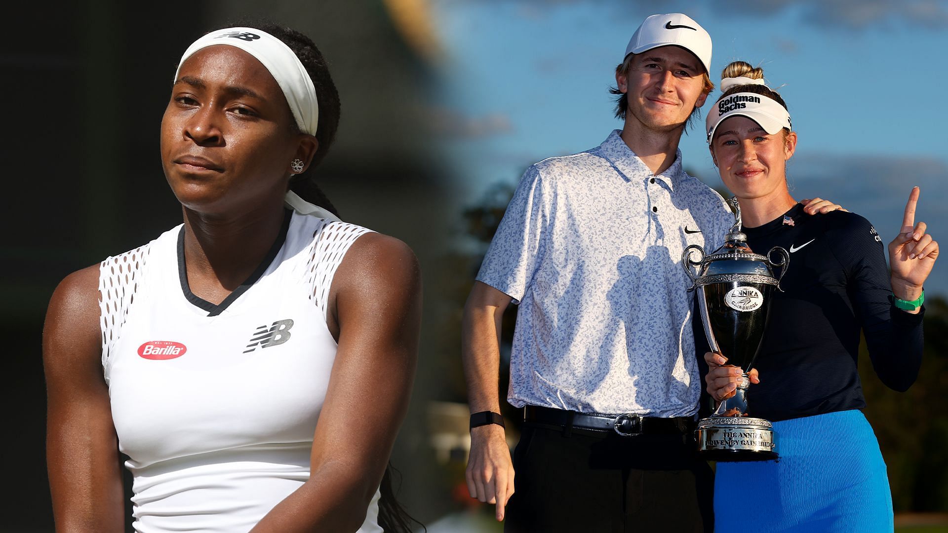 Coco Gauff, Sebastian Korda and Nelly Korda - Getty Images