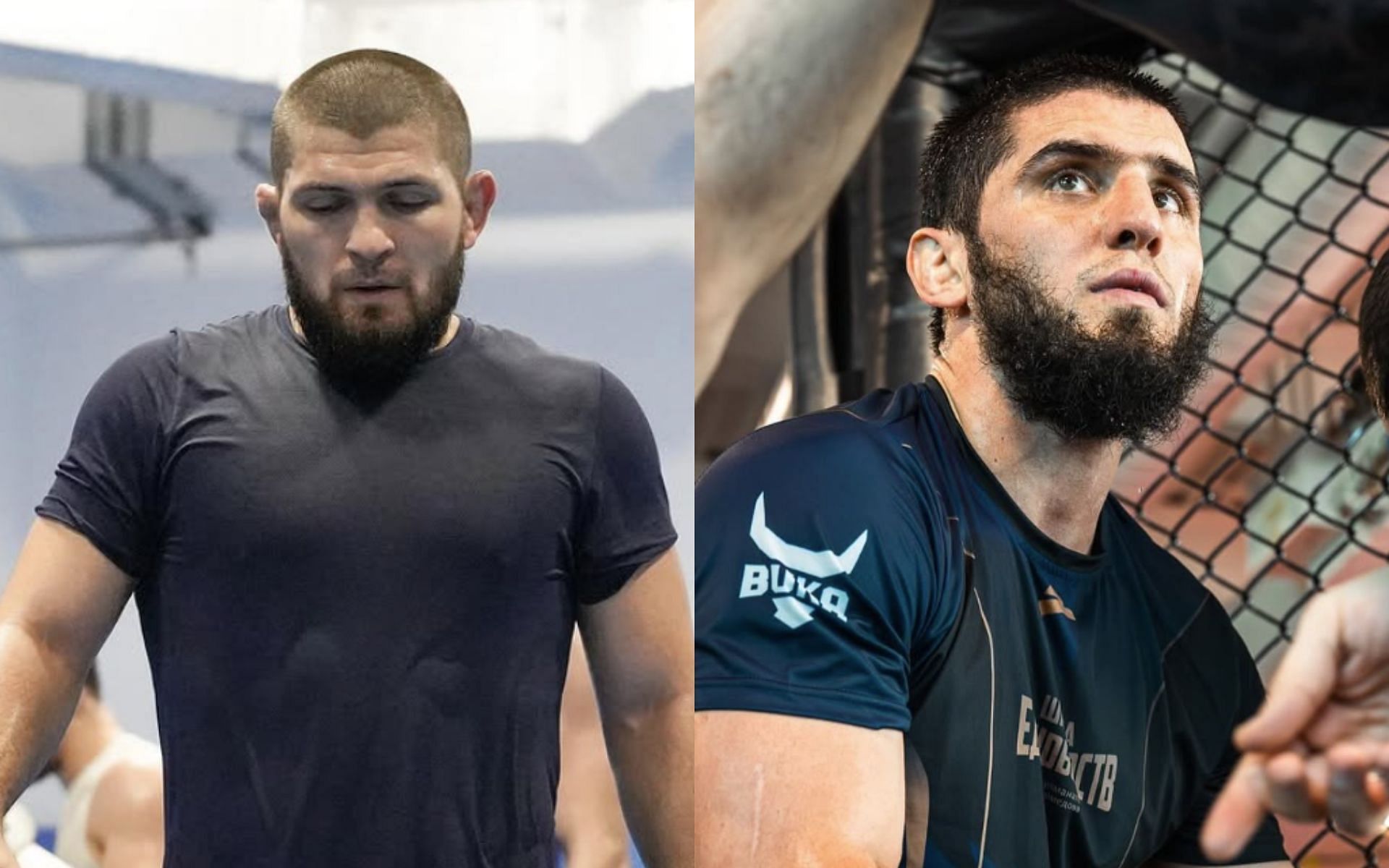 Khabib Nurmagomedov (left) and Islam Makhachev (right) send out their message of support to the families of the victims of the Azerbaijan Airlines plane crash. [Image credit: @khabib_nurmagoomedov, @islam_makhachev on Instagram]